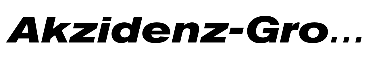 Akzidenz-Grotesk W1G Extended Bold Italic